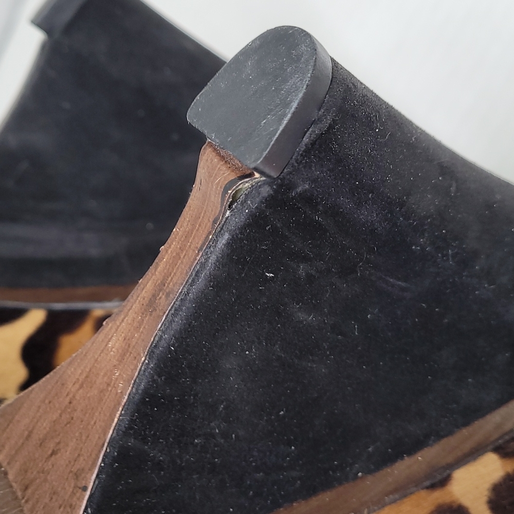 Stuart weitzman leopard fur peep toe wedge pump - Picture 8 of 9